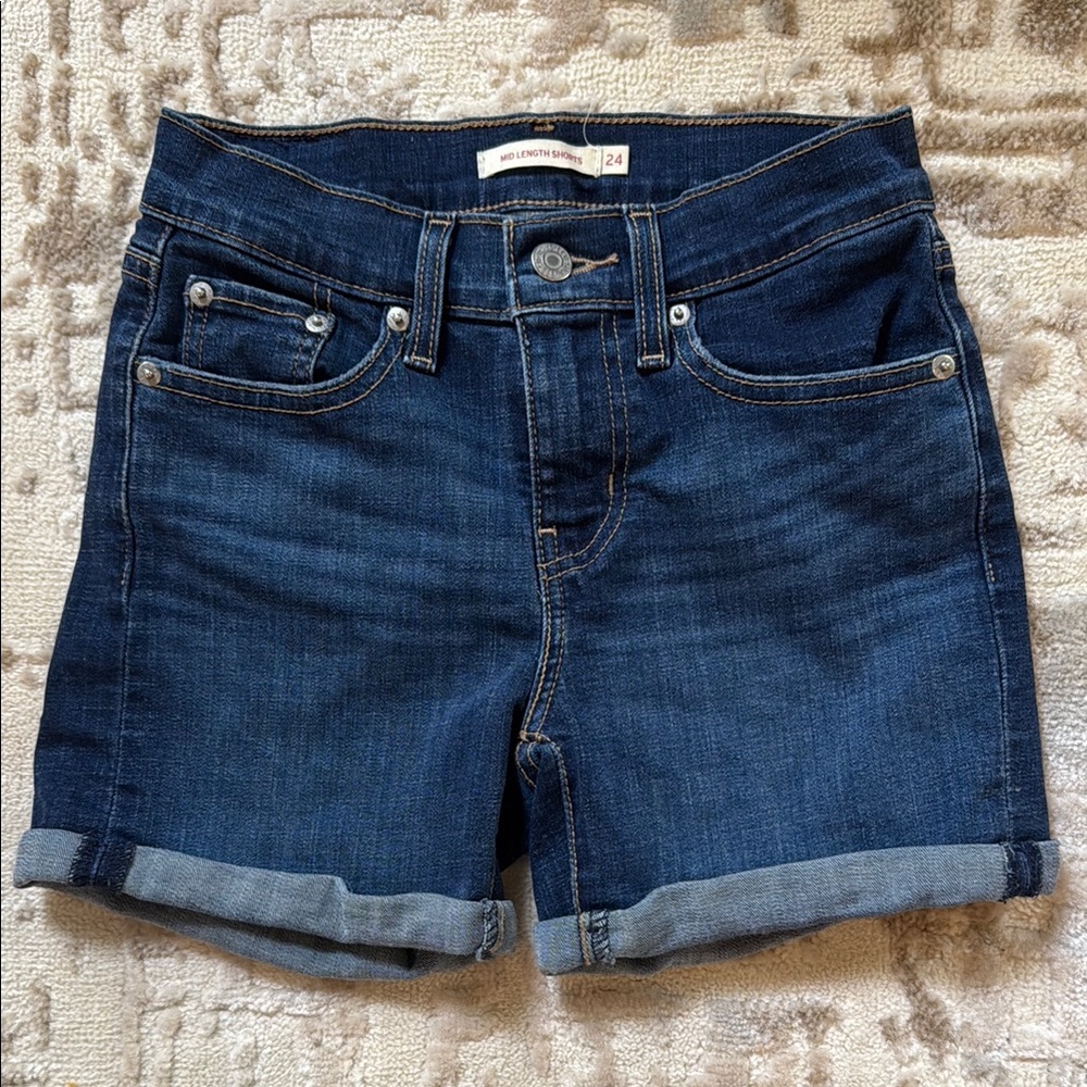 Levi's Dark Blue Jean Shorts